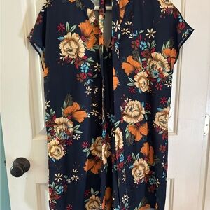 Floral Navy Dress
